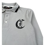 Trussardi Polo Manica Lunga tinta unita con Logo Grigio per Bambino JBA26151PO GRIGIO TRUSSARDI 