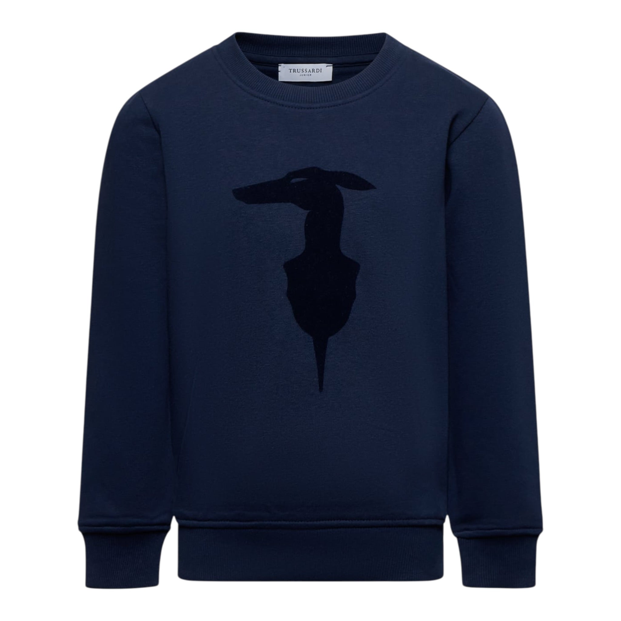 Trussardi Felpa tinta unita Girocollo con Logo Blu per Neonato TBA25004FEN BLU TRUSSARDI 