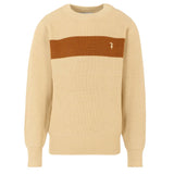 Trussardi Maglia Girocollo tinta unita con Logo Beige per Bambino TBA25019MA BEIGE TRUSSARDI 