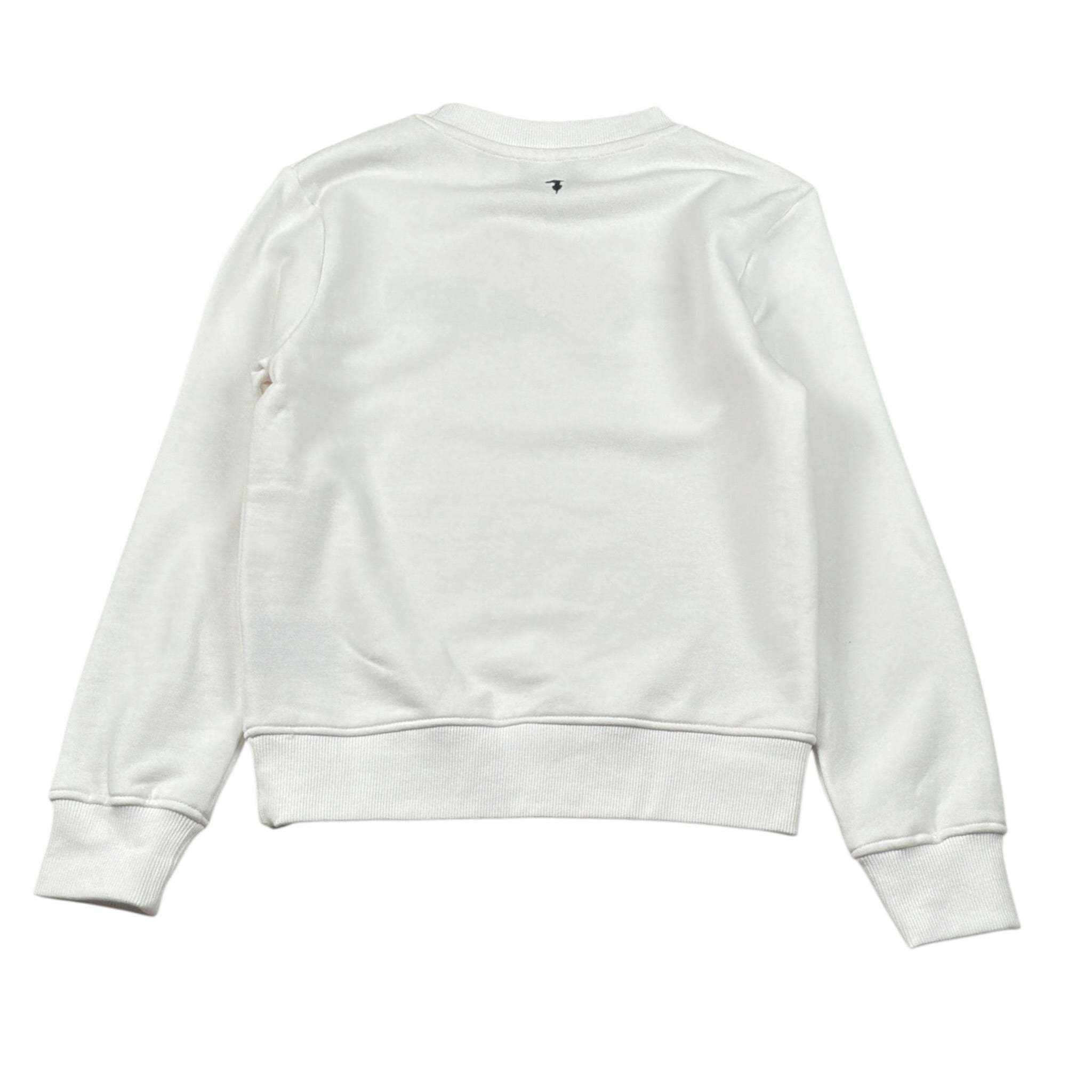 Trussardi Felpa Girocollo tinta unita con Stampa Bianco per Bambino TBA26005FE BIANCO TRUSSARDI 