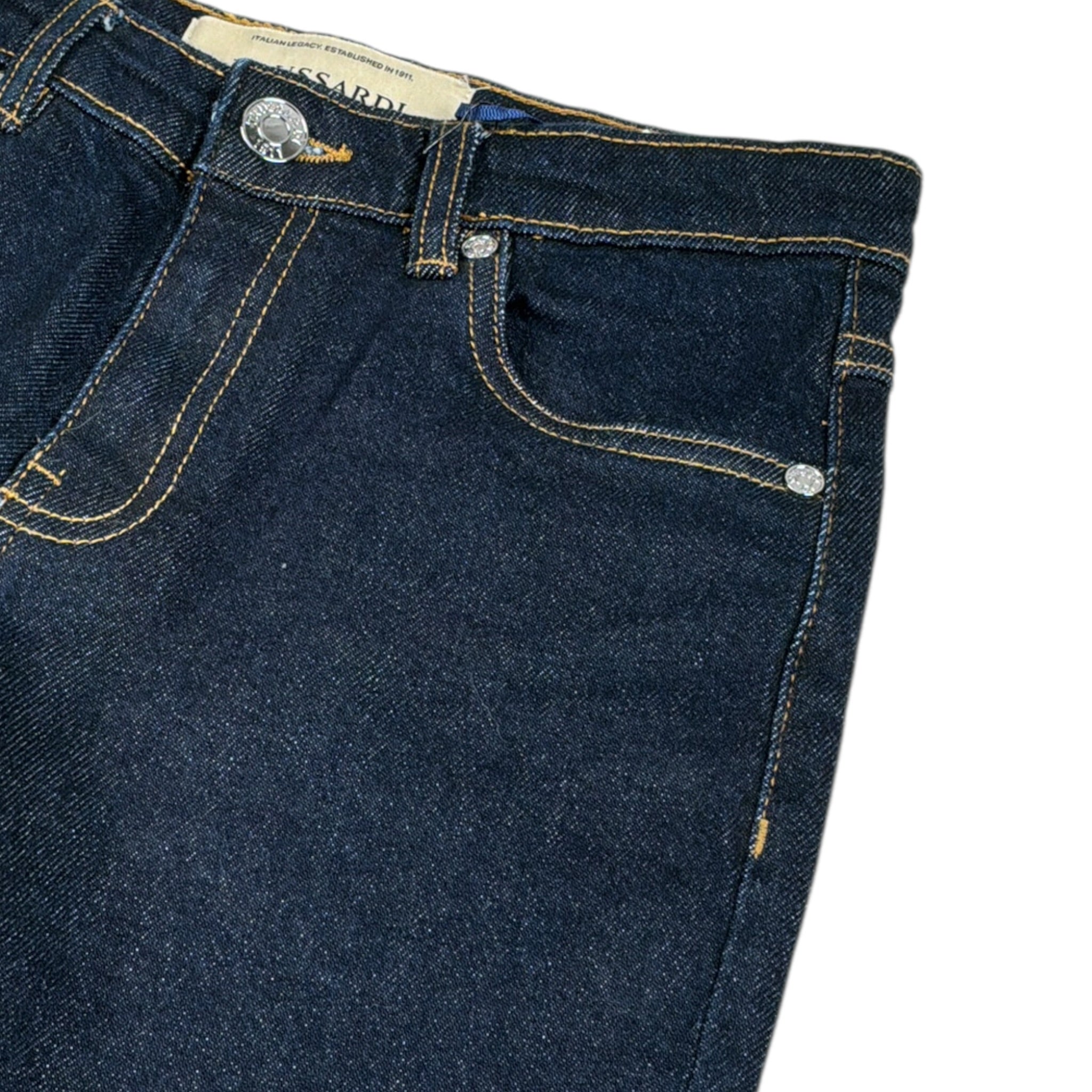 Trussardi Jeans tinta unita con Girovita Regolabile Blu per Bambino TBA26009JE BLU TRUSSARDI 