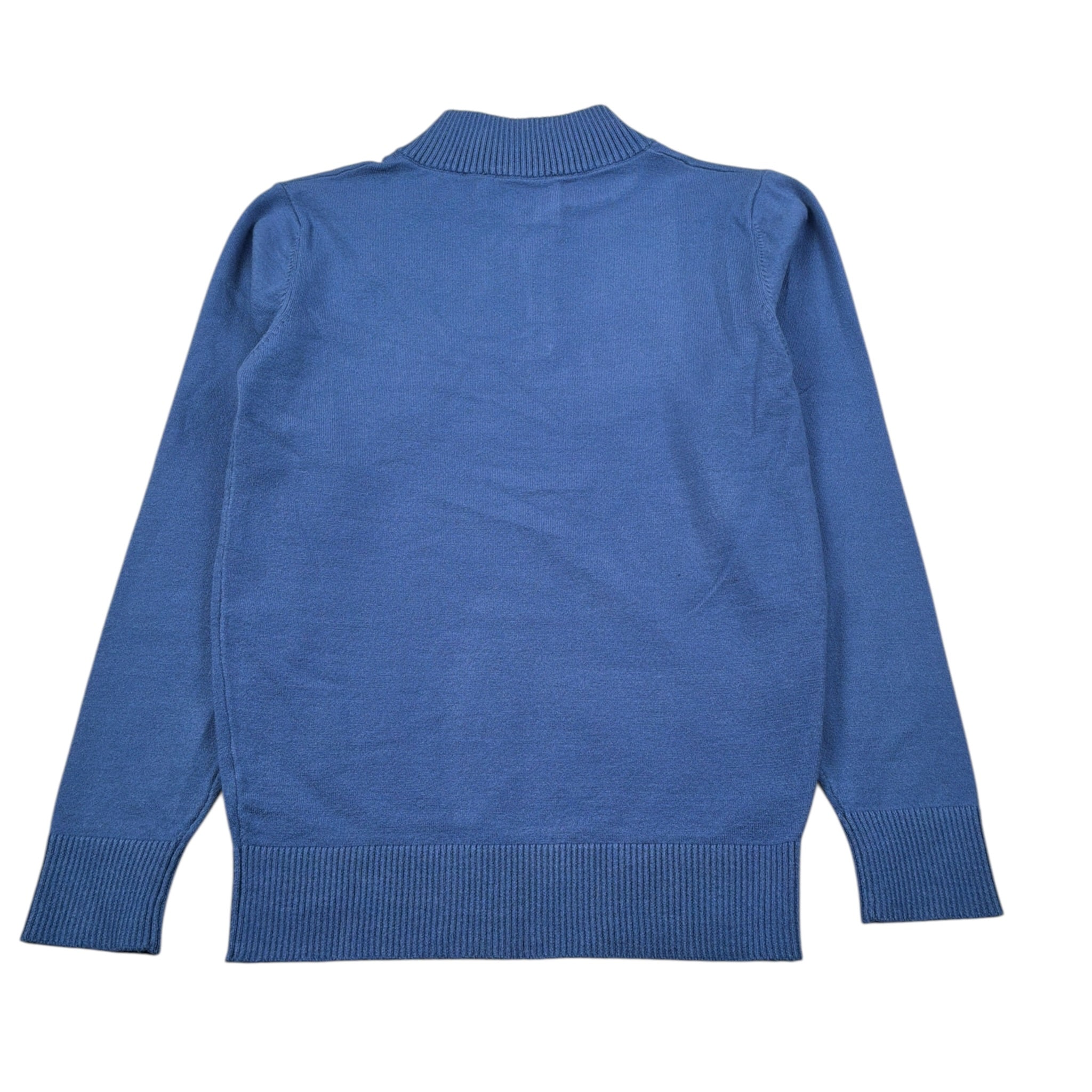 Trussardi Maglia tinta unita con Zip Blu per Bambino TBA26023MA BLU TRUSSARDI 
