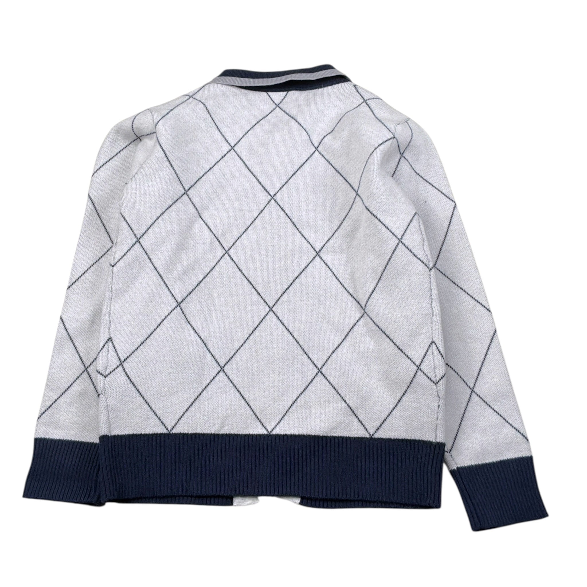 Trussardi Cardigan tinta unita con Profili In Contrasto Panna per Bambino TBA26028CD PANNA TRUSSARDI 