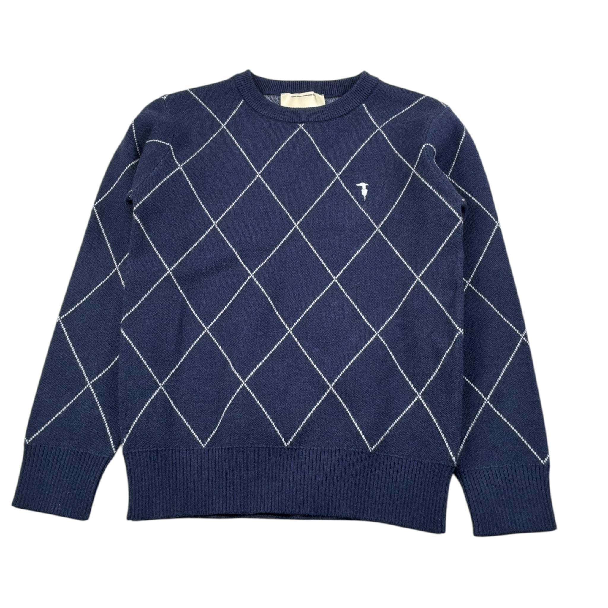 Trussardi Maglia tinta unita con Stampa Blu per Bambino TBA26030MA BLU TRUSSARDI 