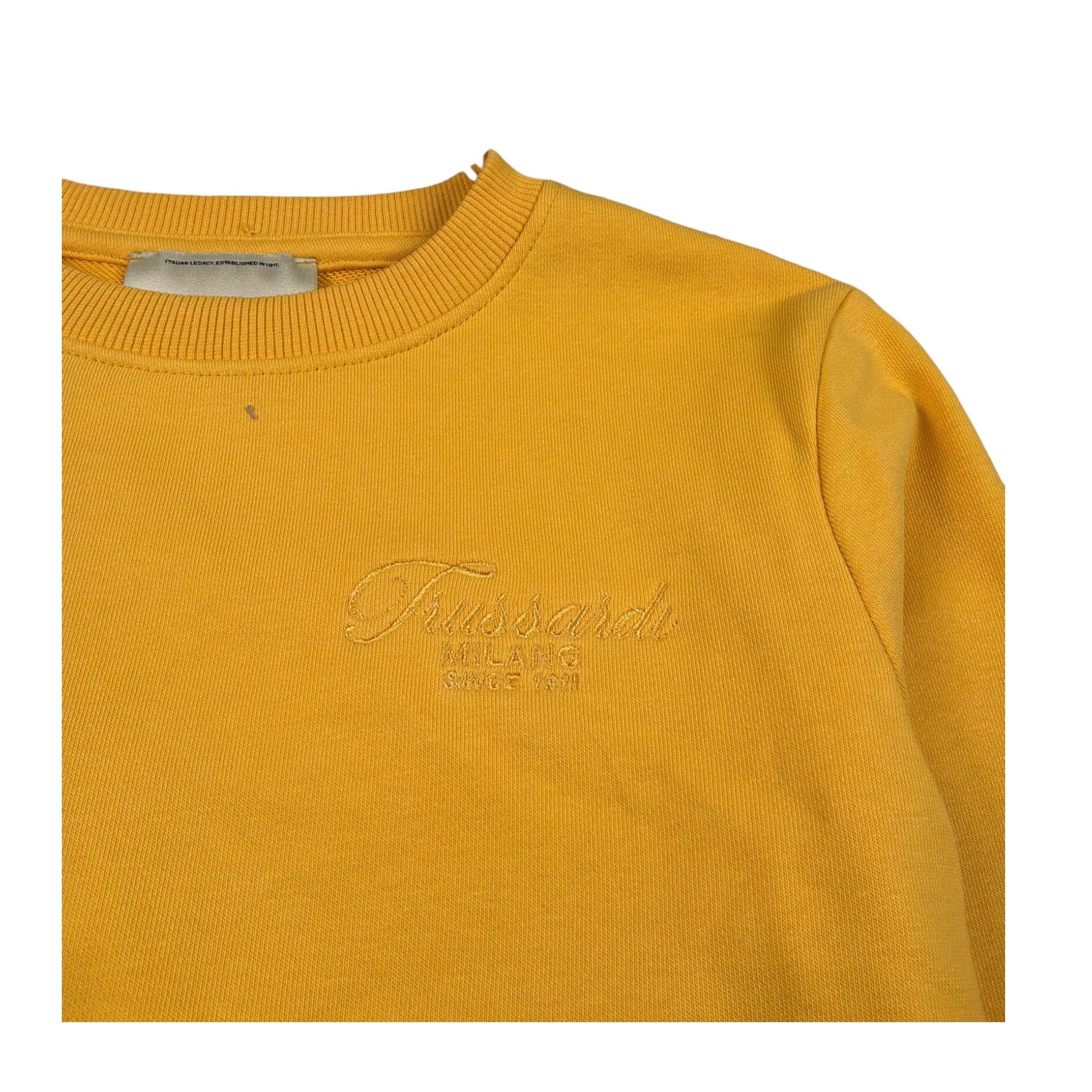 Trussardi Felpa Chiusa Girocollo tinta unita Giallo per Bambino TBA26055FE GIALLO TRUSSARDI 