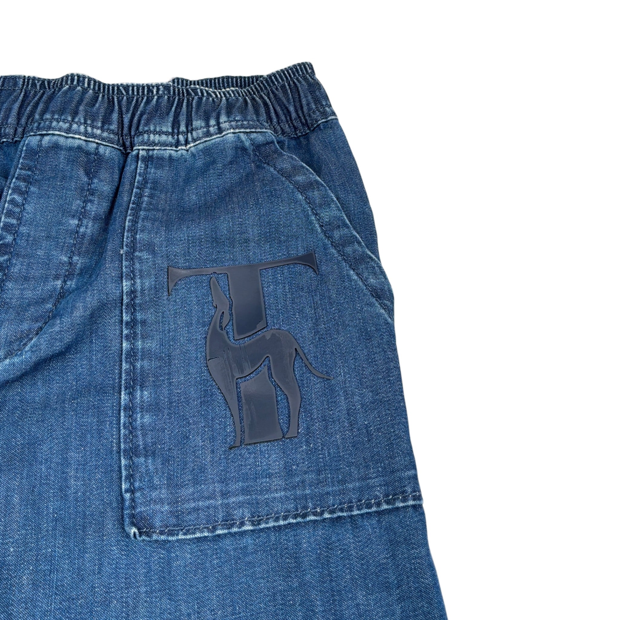 Trussardi Jeans Tinta tinta unita Elastico In Vita Blu per Bambino TBA26058JE BLU TRUSSARDI 
