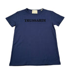 Trussardi T-Shirt Girocollo tinta unita con Logo Blu per Bambina TGA26021TS BLU TRUSSARDI 