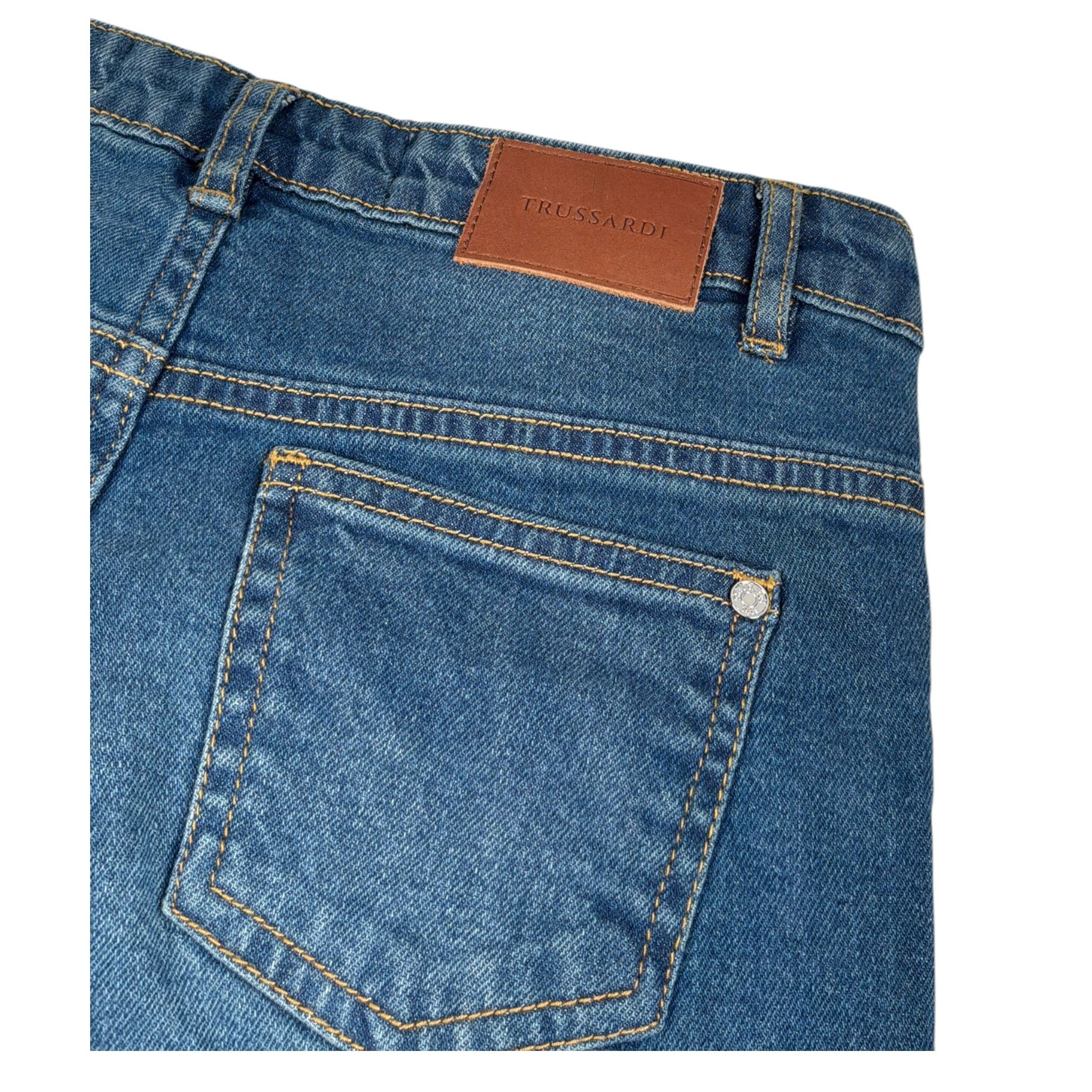 Trussardi Jeans tinta unita con 5 Tasche Blu per Bambino TGA26022JE BLU TRUSSARDI 