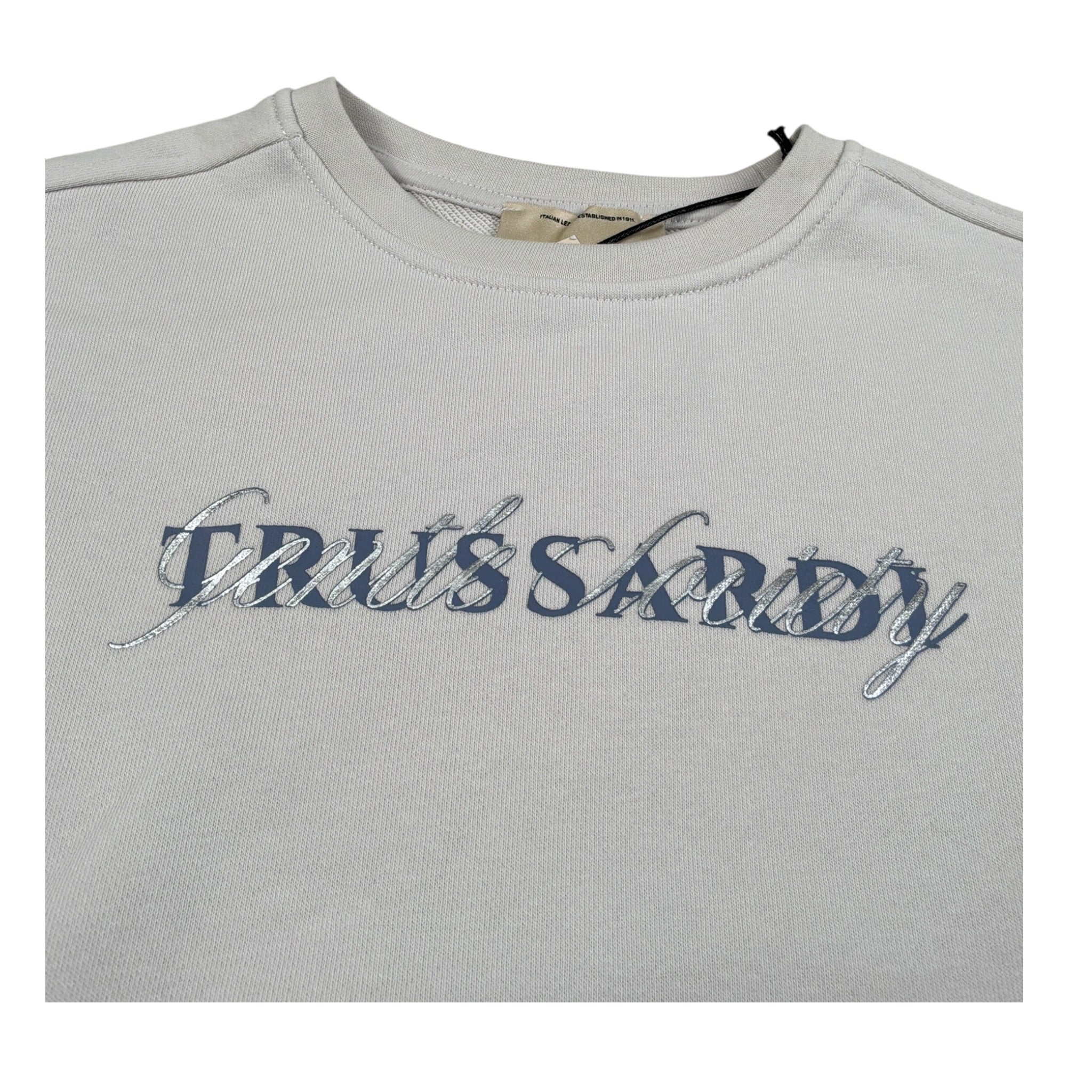 Trussardi Felpa Chiusa Girocollo tinta unita Grigio per Bambina TGA26038FE GRIGIO TRUSSARDI 