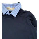 Trussardi Felpa Chiusa Tnta Unita con Fina Camicia Blu per Bambina TGA26042FE BLU TRUSSARDI 