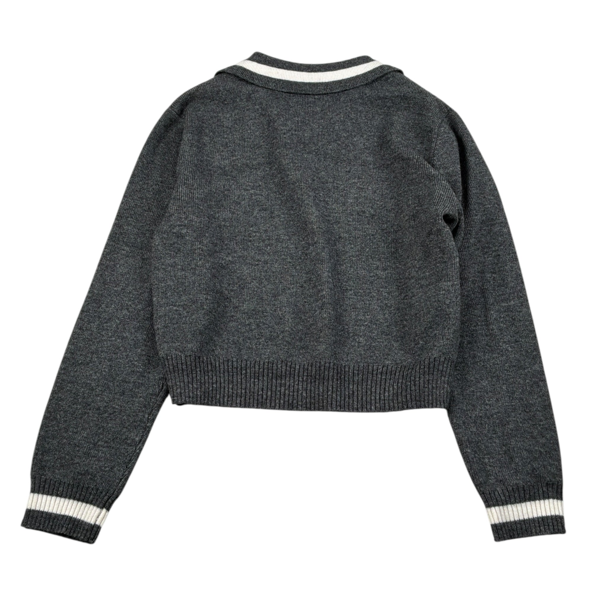 Trussardi Maglia tinta unita con Colletto Grigio per Bambina TGA26047MA GRIGIO TRUSSARDI 