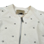 Trussardi Cardigan con Zipo tinta unita E Brillantini Panna per Bambina TGA26060CD PANNA TRUSSARDI 