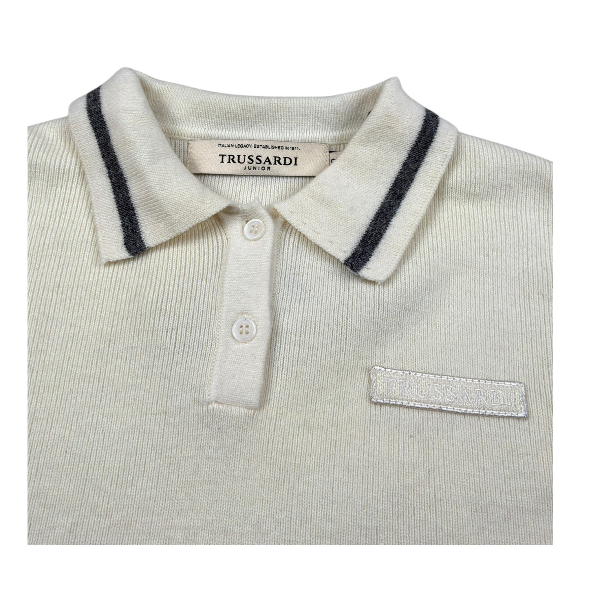 Trussardi Polo Mezza Manica tinta unita Panna per Bambino TGA26065PO PANNA TRUSSARDI 