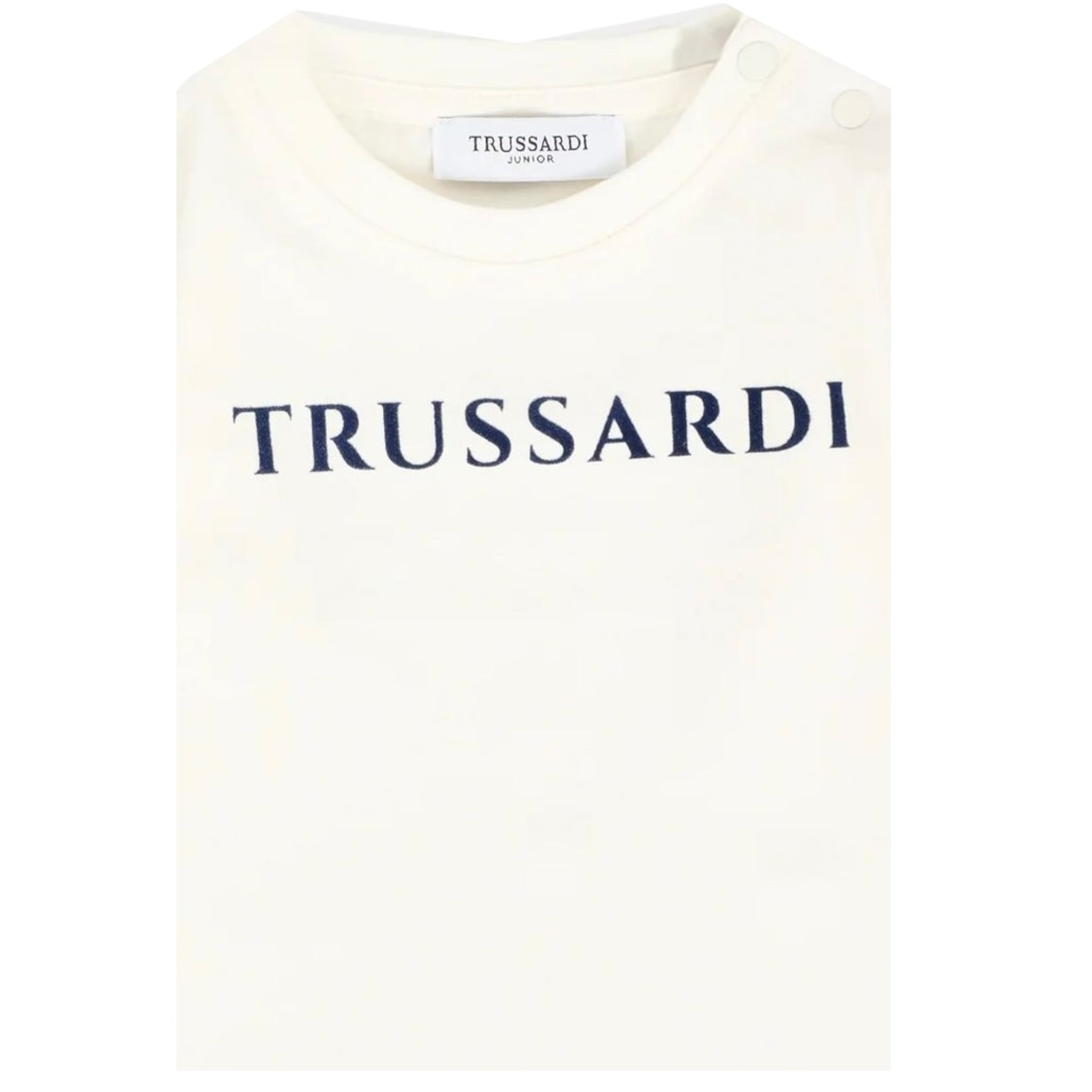 Trussardi Shirt tinta unita con Stampa Bianco per Neonato TIA25017TSXX BIANCO TRUSSARDI 