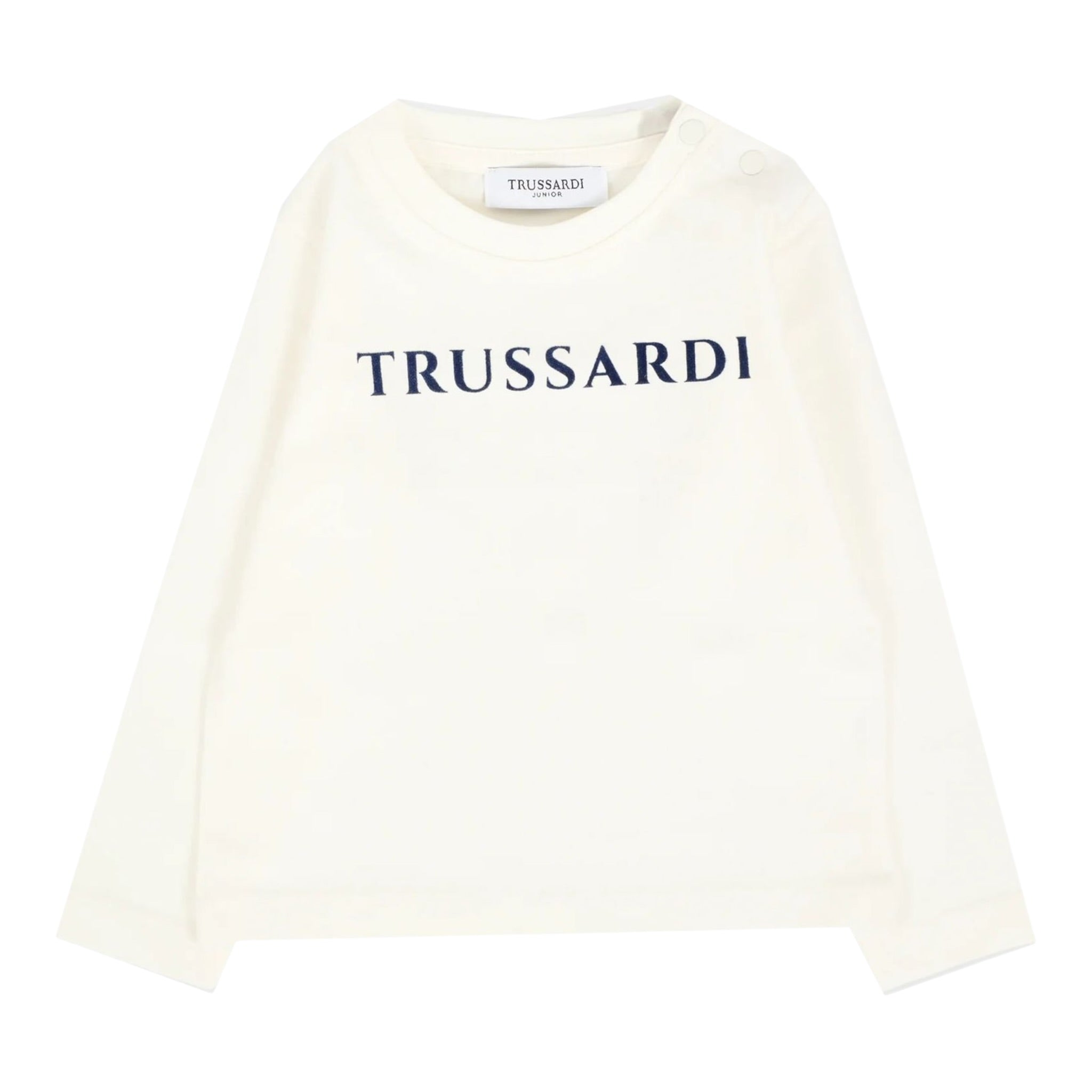 Trussardi Shirt tinta unita con Stampa Bianco per Neonato TIA25017TSXXX BIANCO TRUSSARDI 