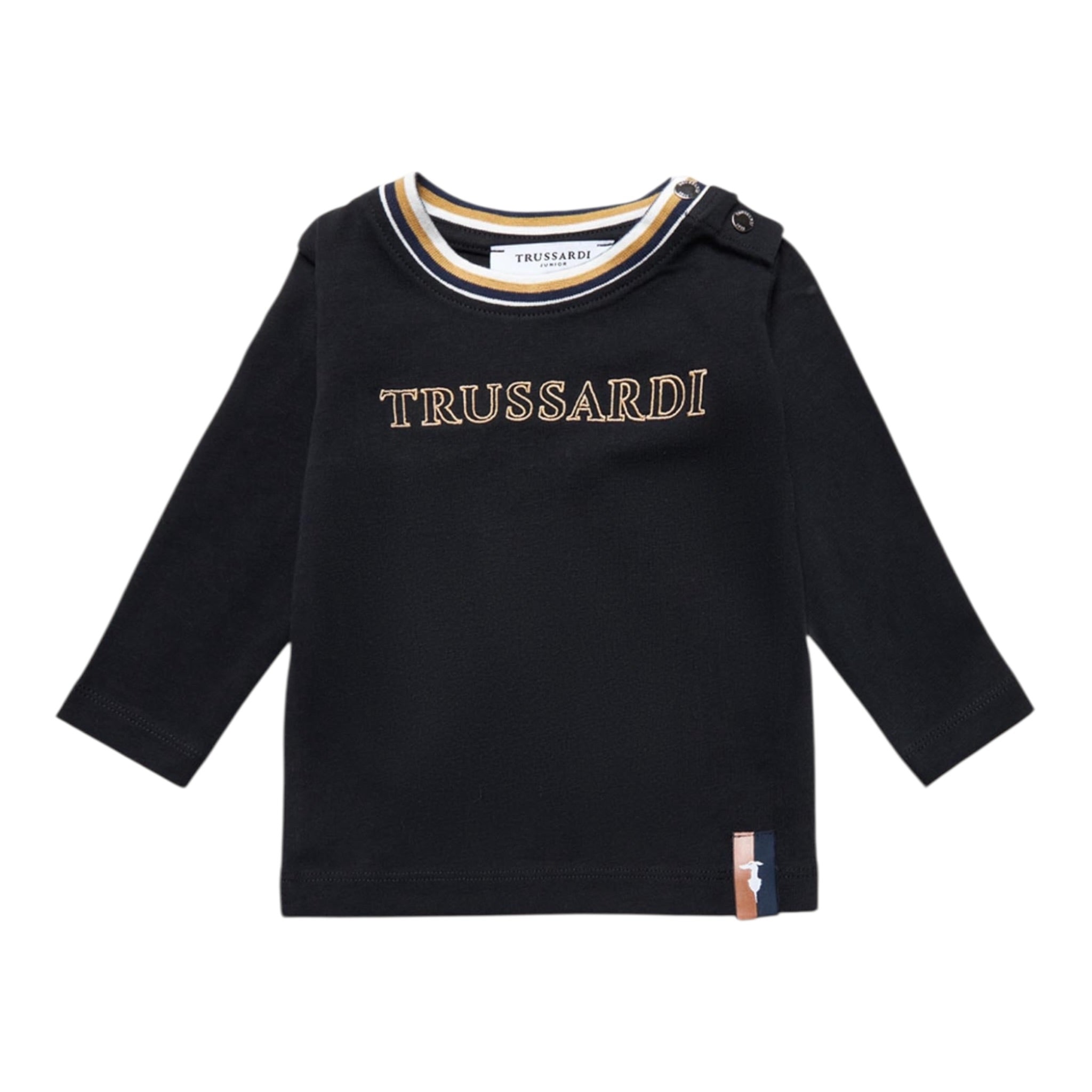 Trussardi Shirt tinta unita con Stampa Blu per Neonato TIA25071TS BLU TRUSSARDI 