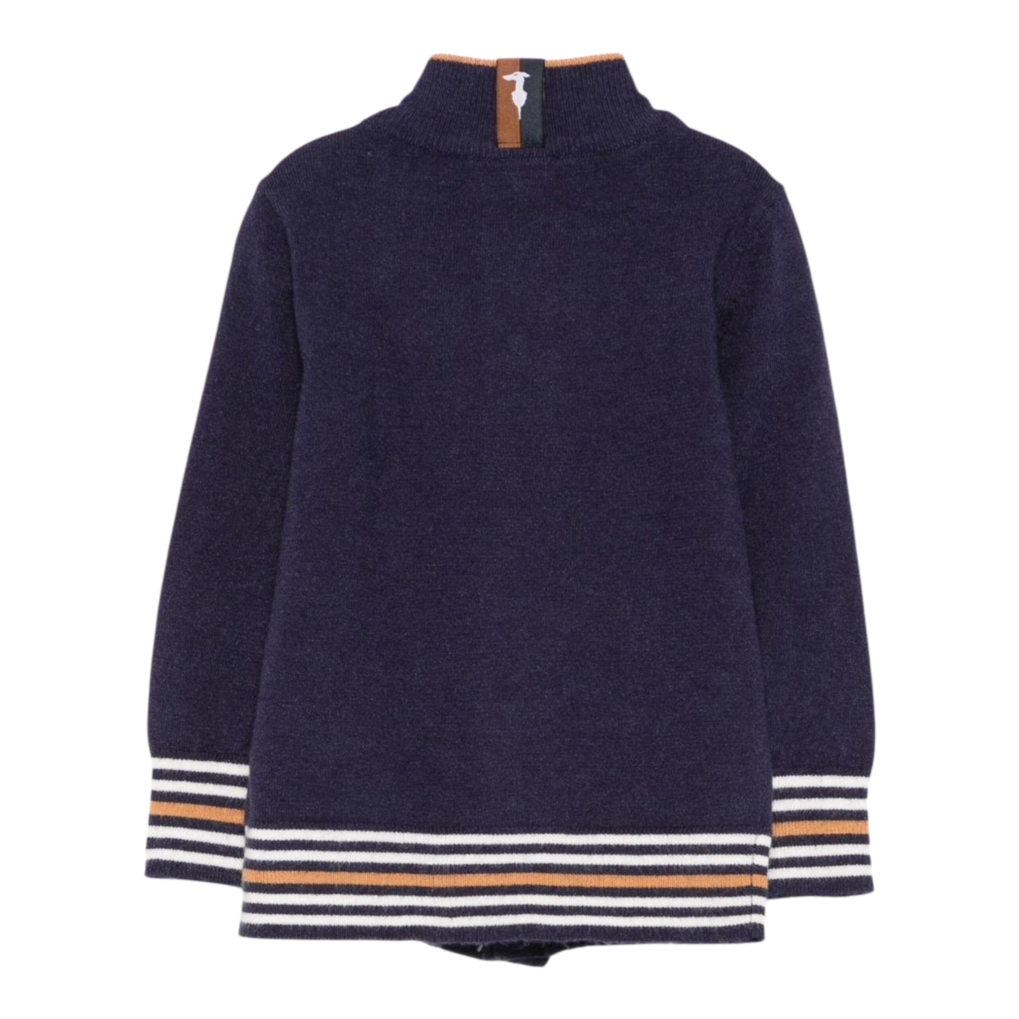 Trussardi Cardigan tinta unita Mezzo Collo Blu per Neonato TIA25077MA BLU TRUSSARDI 