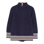 Trussardi Cardigan tinta unita Mezzo Collo Blu per Neonato TIA25077MAX BLU TRUSSARDI 