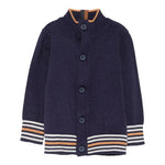 Trussardi Cardigan tinta unita con Fantasia A Righe Blu per Neonato TIA25077NA BLU TRUSSARDI 