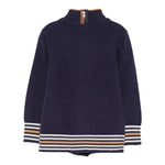 Trussardi Cardigan tinta unita con Fantasia A Righe Blu per Neonato TIA25077NA BLU TRUSSARDI 
