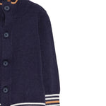 Trussardi Cardigan tinta unita con Fantasia A Righe Blu per Neonato TIA25077NA BLU TRUSSARDI 