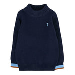 Trussardi Maglia Collo Alto tinta unita Blu per Neonato TIA25109MA BLU TRUSSARDI 
