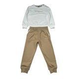 Trussardi Completo 2 Pezzi Felpa-Pantalone Panna/Beige per Neonato TIA26007CF PANNA/BEIGE TRUSSARDI 
