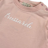 Trussardi Shirt tinta unita Girocollo con Stampa Rosa per Neonata TIA26025TS ROSA TRUSSARDI 