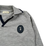Trussardi Polo Manica Lunga tinta unita con Logo Grigio per Neonato TIA26061PO GRIGIO TRUSSARDI 