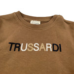 Trussardi Felpa Chiusa Girocollo tinta unita con Logo Marrone per Neonato TIA26089FE MARRONE TRUSSARDI 