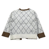Trussardi Cardigan tinta unita con Profili In Contrasto Panna per Neonato TIA26095CD PANNA TRUSSARDI 