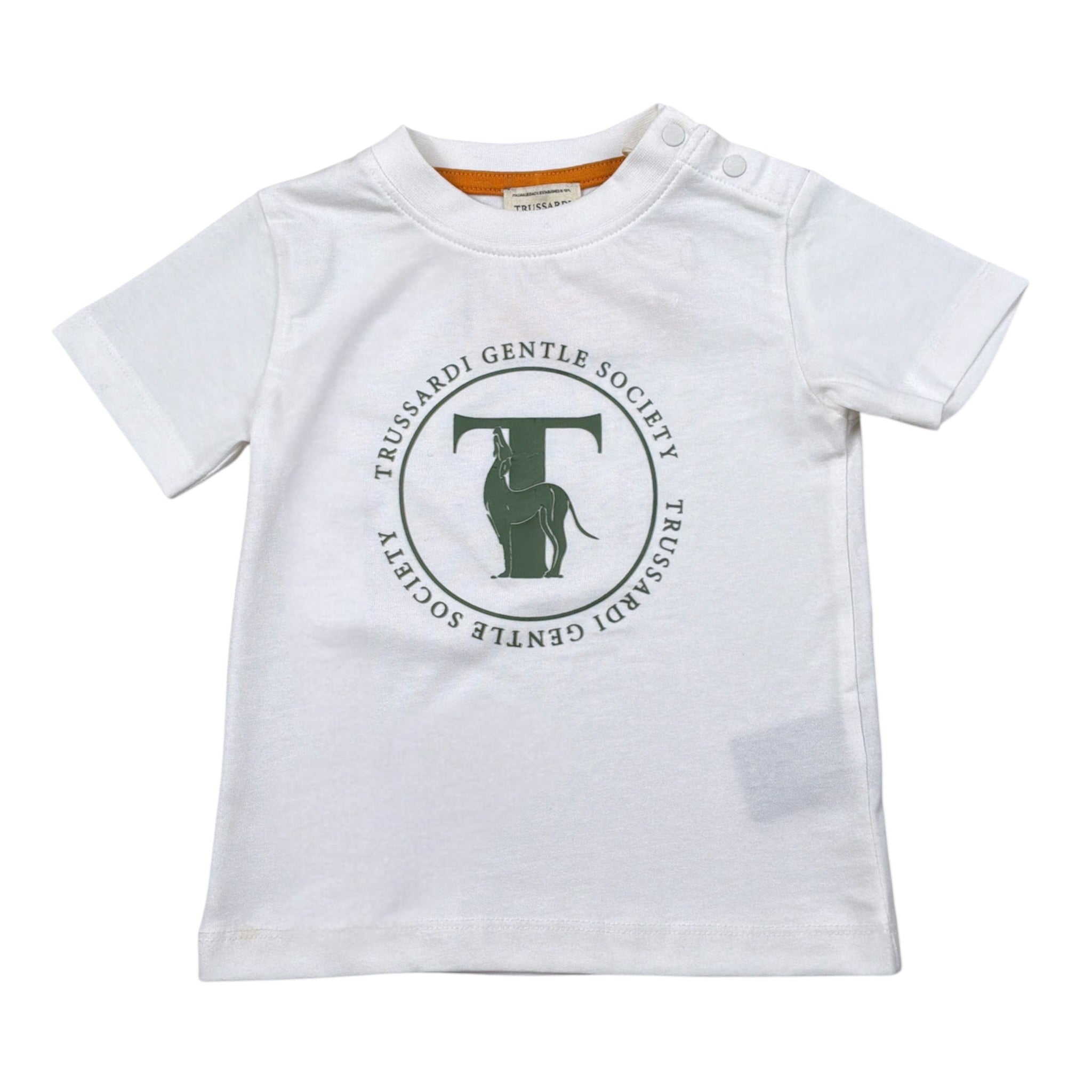 Trussardi T-Shirt tinta unita con Stampa Bianco per Neonato TIA26108TS BIANCO TRUSSARDI 