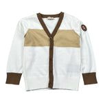 Trussardi Cardigan tinta unita con Profili In Contrasto Bianco per Neonato TIA26111CD BIANCO TRUSSARDI 