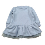 Trussardi Abito Manica Lunga tinta unita con Logo Azzurro per Neonata TIA26152VE AZZURRO TRUSSARDI 