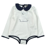 Trussardi Body tinta unita con Profili In Contrasto Bianco per Neonata TIA26155BD BIANCO TRUSSARDI 