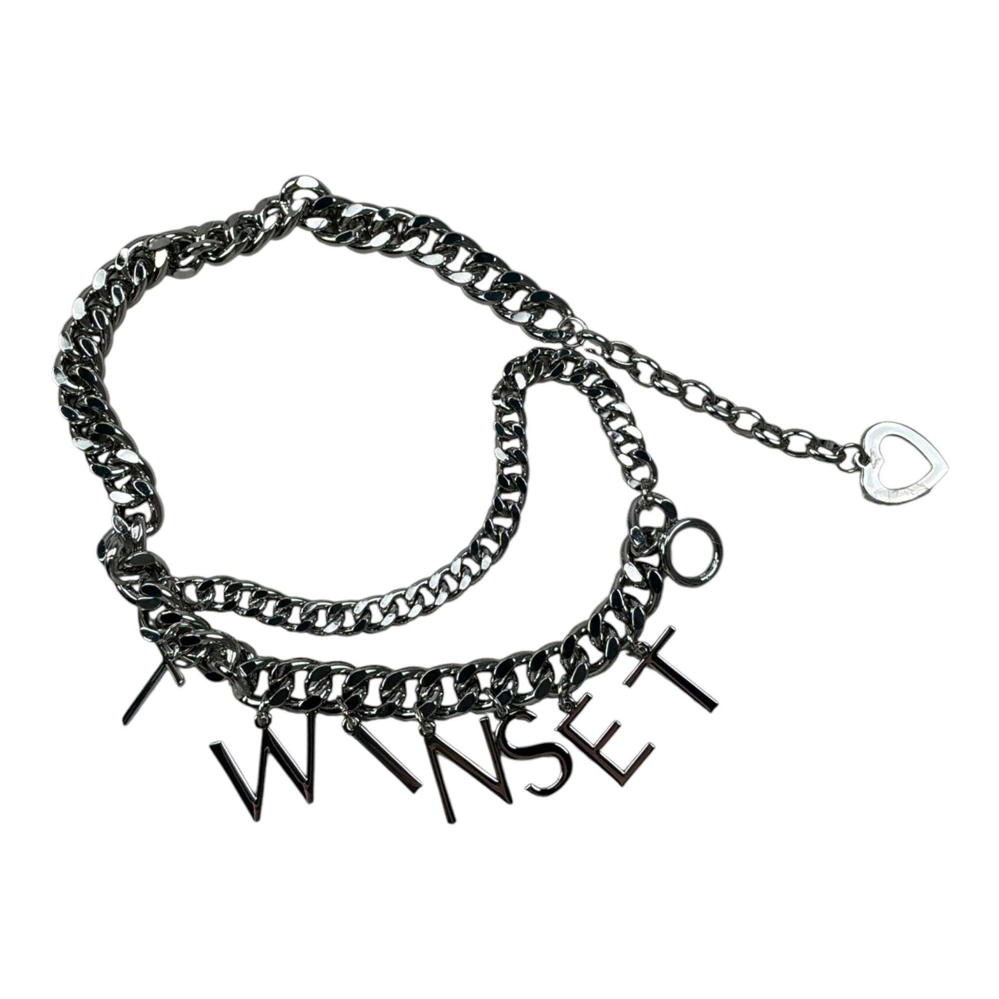 Twinset Cintura tinta unita con Logo Argento per Bambina 221GJ4920 ARGENTO TWINSET 