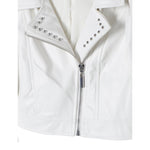 Twinset Giubbino Modello Chiodo In Ecopelle tinta unita Bianco per Neonata 241GJ2142N BIANCO TWINSET 