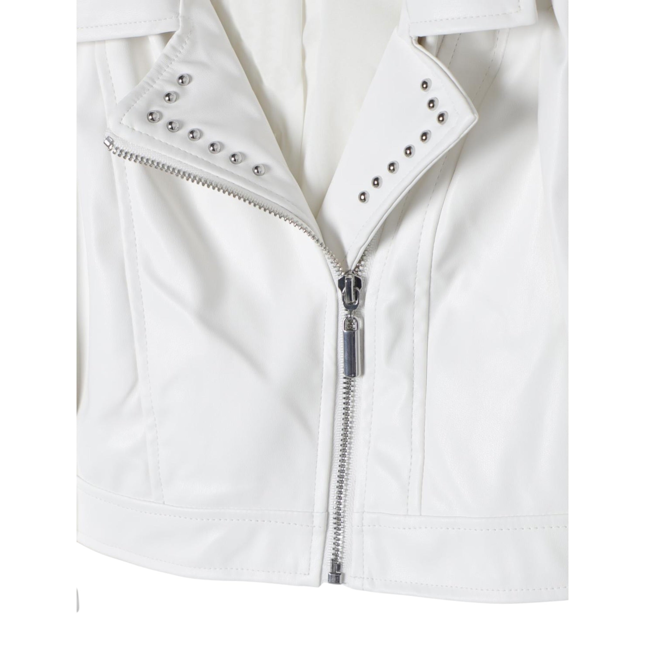 Twinset Giubbino Modello Chiodo In Ecopelle tinta unita Bianco per Neonata 241GJ2142N BIANCO TWINSET 