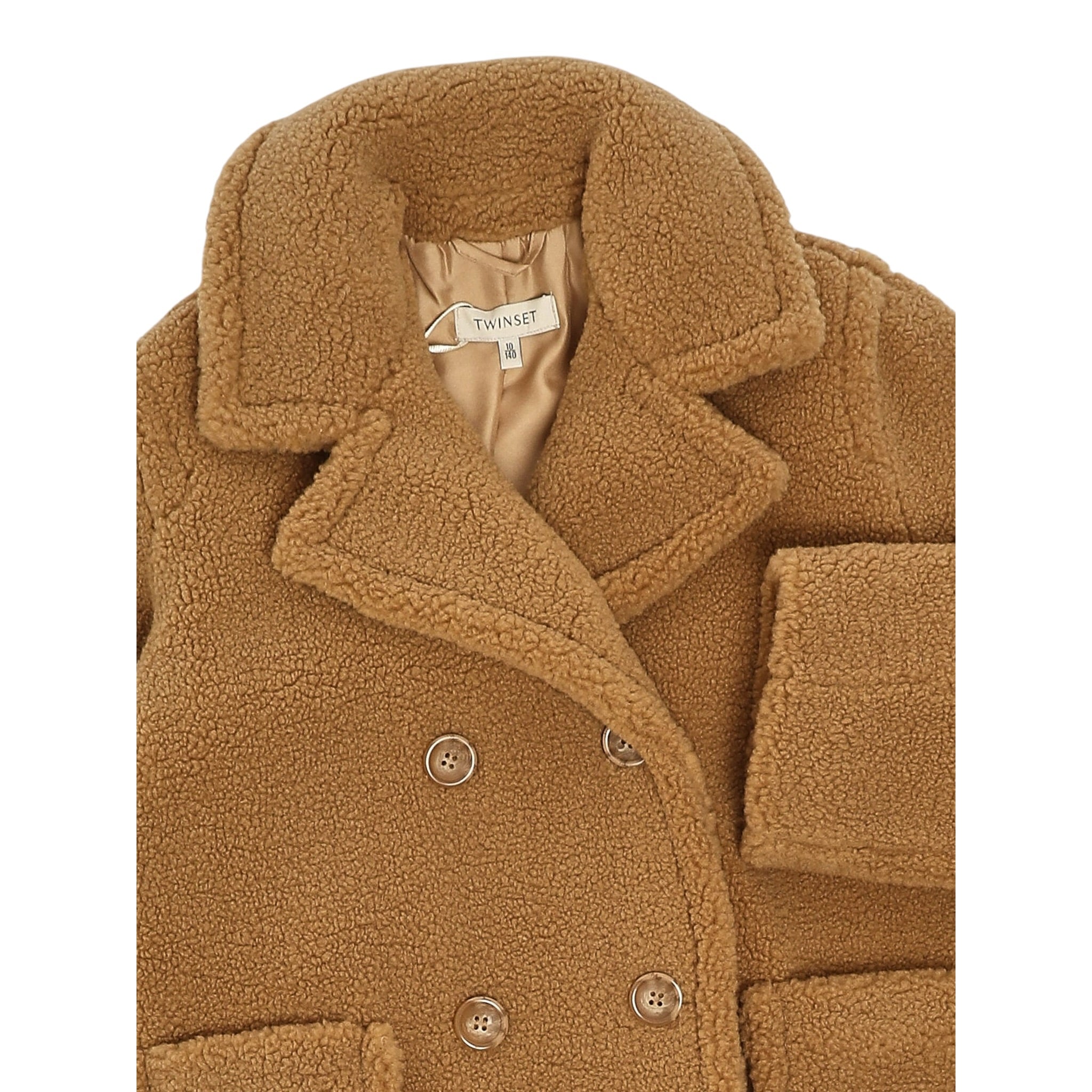 Twinset Cappotto Modello Teddy tinta unita Cammello per Bambina 241GJ2183 CAMMELLO TWINSET 