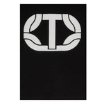Twinset Shirt Girocollo tinta unita con Logo Nero per Bambina 242GJ2032 NERO TWINSET 