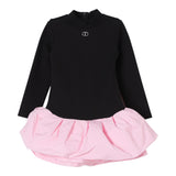 Twinset Abito Bicolore con Logo Nero/Rosa per Bambina 242GJ2052J NERO/ROSA TWINSET 