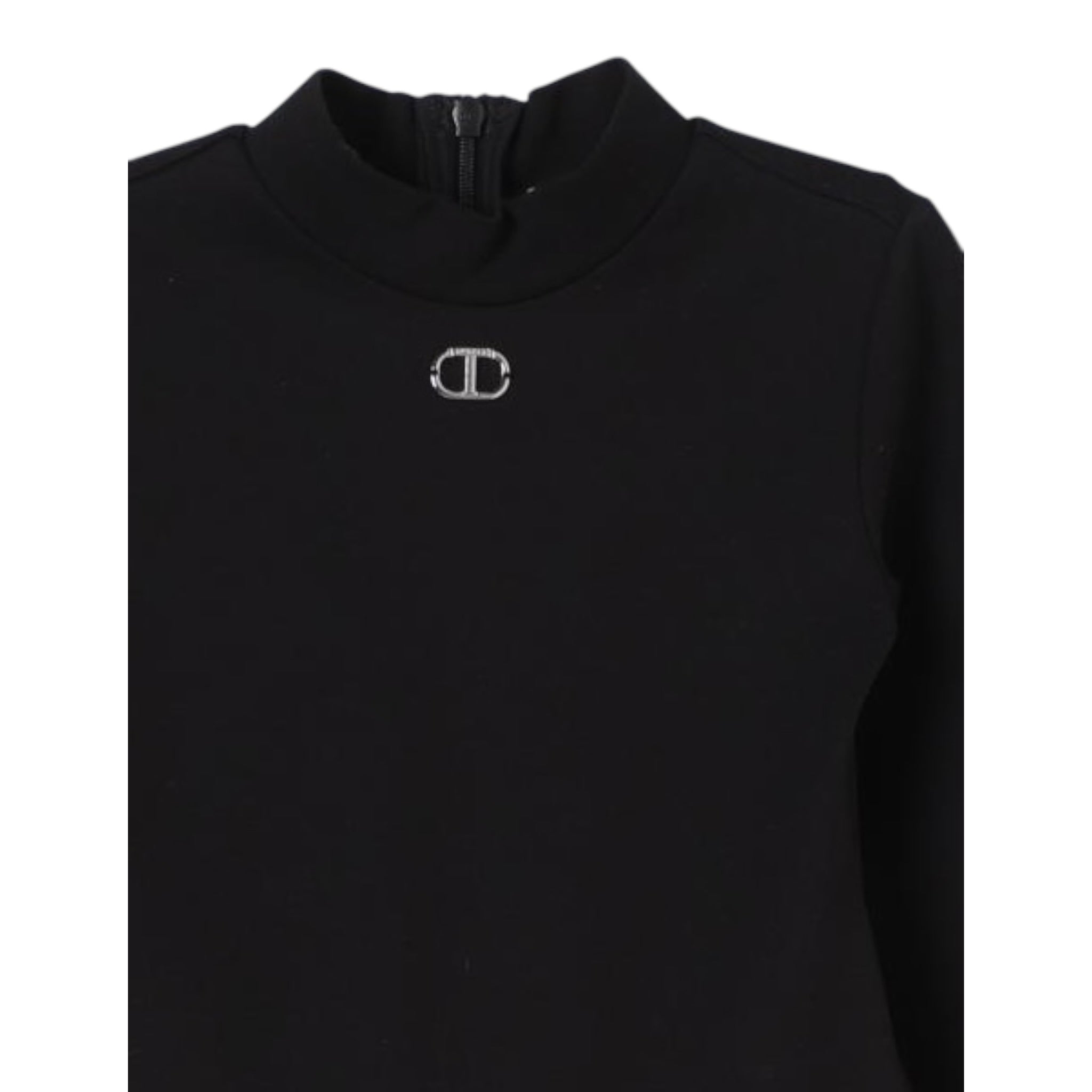 Twinset Abito Bicolore con Logo Nero/Rosa per Bambina 242GJ2052J NERO/ROSA TWINSET 