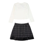 Twinset Completo 2Pz Shirt-Gonna Bicolore Bianco/Nero per Bambina 242GJ2070 BIANCO/NERO TWINSET 