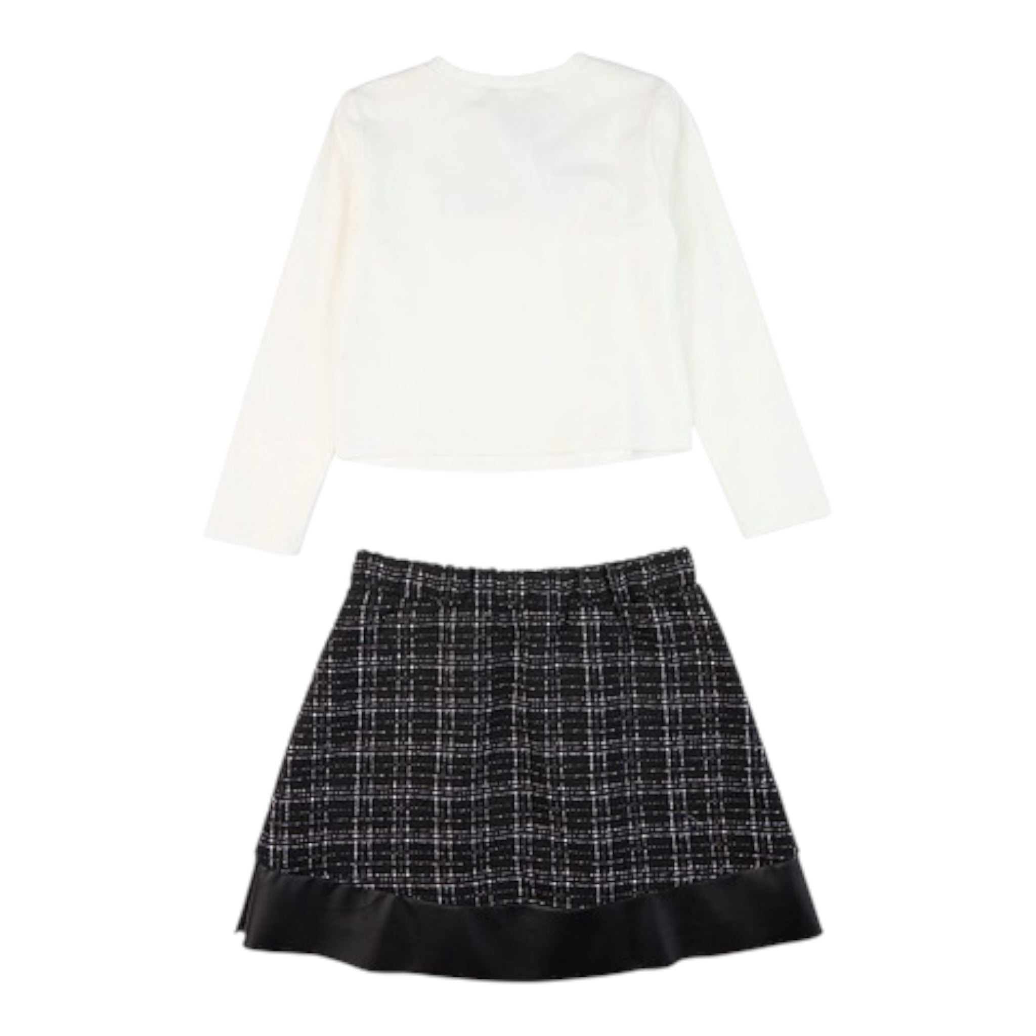 Twinset Completo 2Pz Shirt-Gonna Bicolore Bianco/Nero per Neonata 242GJ2070N BIANCO/NERO TWINSET 