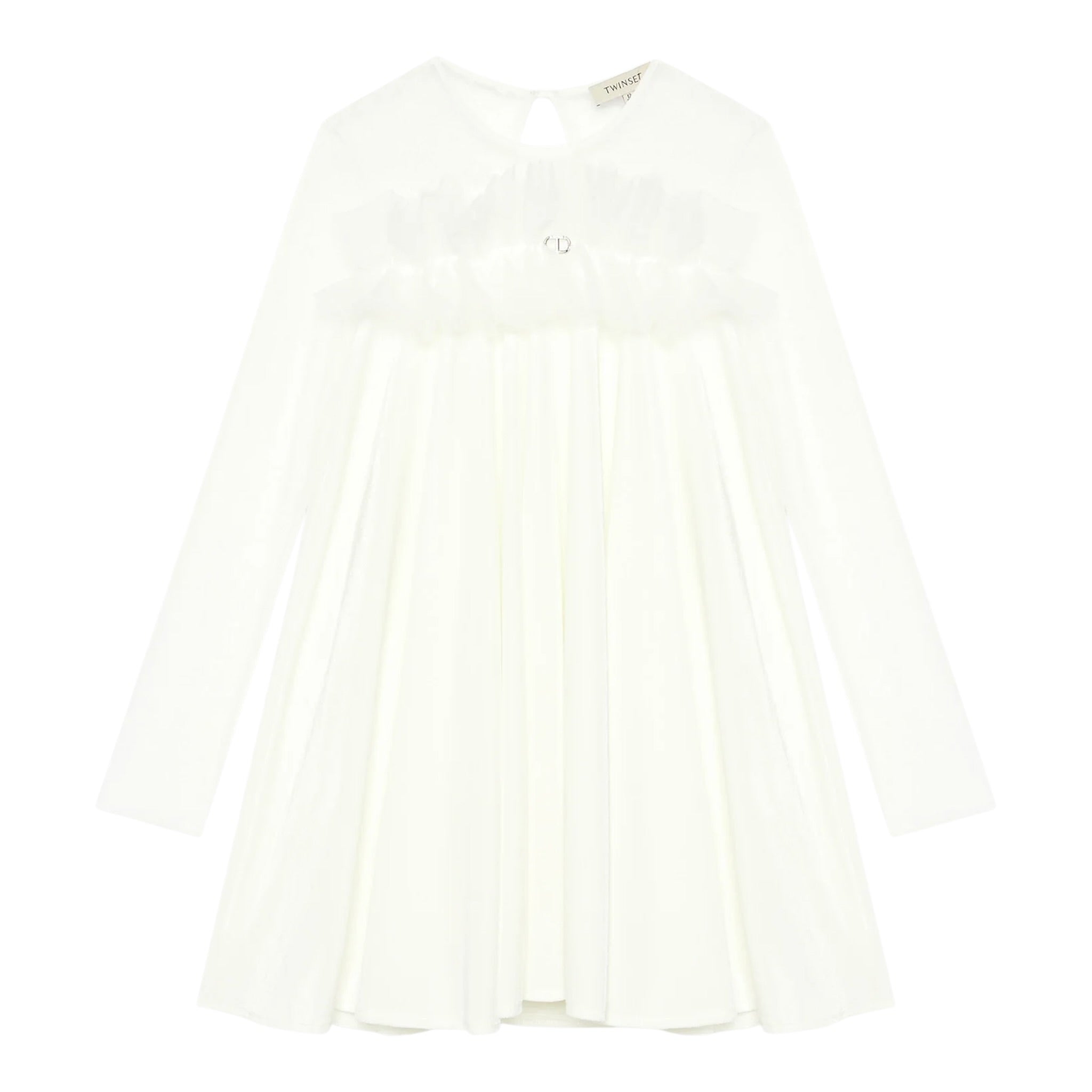 Twinset Abito Manica Lunga tinta unita Panna per Bambina 242GJ2101X PANNA TWINSET 