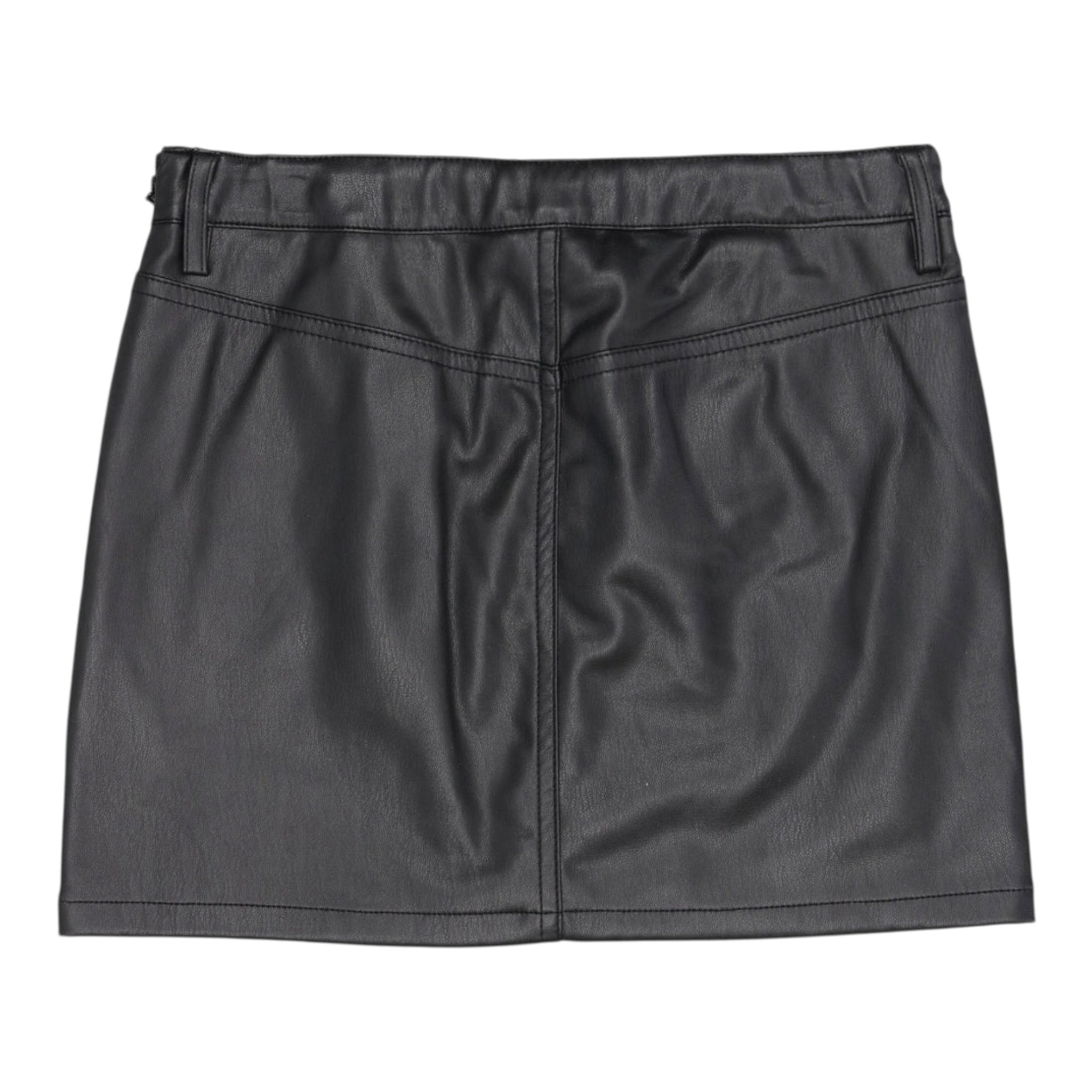 Twinset Gonna tinta unita con Tasche In Ecopelle Nero per Bambina 242GJ2150 NERO TWINSET 