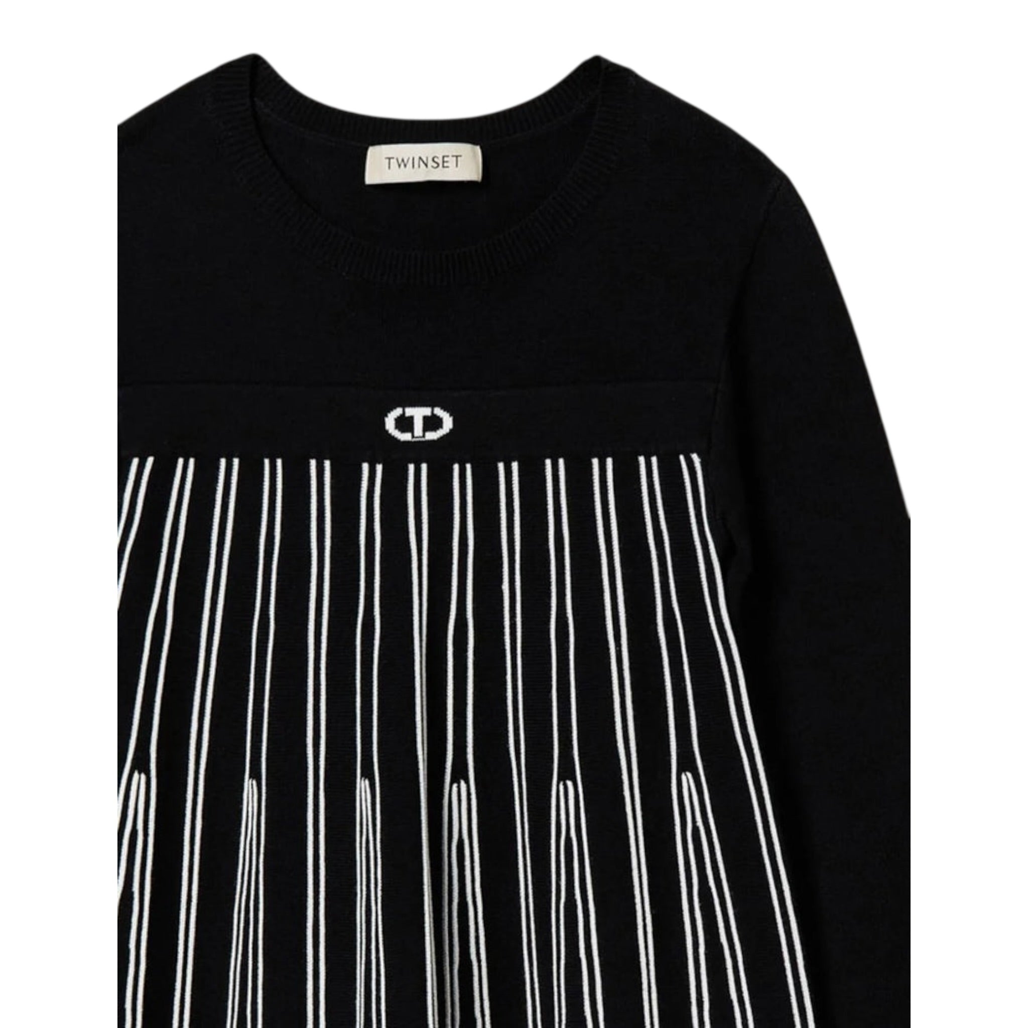 Twinset Abito Manica Lunga tinta unita Nero per Bambina 242GJ3110 NERO TWINSET 
