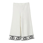 Twinset Pantalone tinta unita con Logo Bianco per Bambina 242GJ3160 BIANCO TWINSET 
