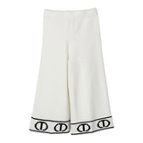 Twinset Pantalone tinta unita con Logo Bianco per Bambina 242GJ3160 BIANCO TWINSET 