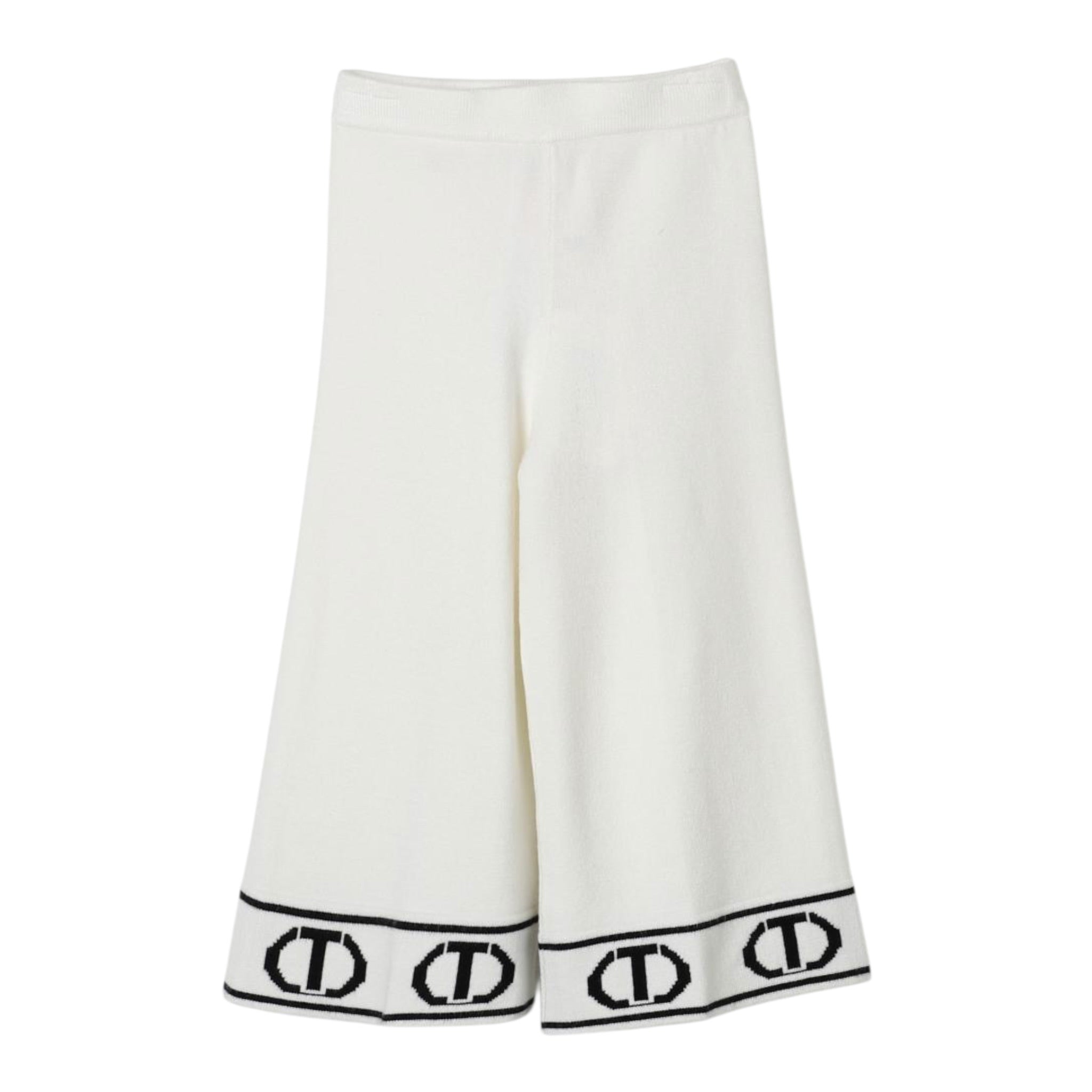 Twinset Pantalone tinta unita con Logo Bianco per Bambina 242GJ3160 BIANCO TWINSET 